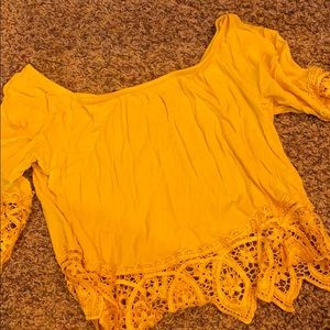 Mustard crop top